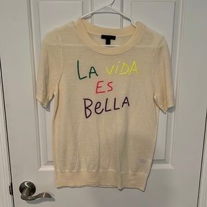 J crew short sleeve sweater